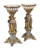 A Pair of German Porcelain Figural Compotes
Height 40 1/2 inches.