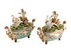 A Pair of German Porcelain Figural Tureens
Height 10 x width 11 x depth 5 inches.