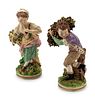 A Pair of Meissen Porcelain Figures
Height 9 inches.