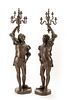 A Pair of Monumental French Carved Wood Ten-Light Torcheres
Height 91 inches.