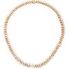 CHOKER WITH DIAMONDS IN 18K YELLOW GOLD 1 Marquise cut diamond ~0.67 ct Clarity: SI1 and 203 diamonds, different cuts