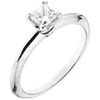 SOLITAIRE RING IN PLATINUM, TIFFANY & CO. 1 princess cut diamond ~0.35 ct Clarity: VS2. Weight: 3.5 g. Size: 5