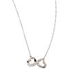 CHOKER AND PENDANT WITH DIAMONDS IN 18K WHITE GOLD, TIFFANY & CO., PALOMA PICASSO COLLECTION with 10 diamonds~0.16ct