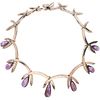 NECKLACE WITH AMETHYSTS IN .970 SILVER BY ANTONIO PINEDA Vintage design with 7 drop cut amethysts ~34.0 ct. Weight: 157.3 g