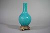 Ormolu Mounted Turquoise Glazed Bottle Vase