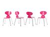 Arne Jacobsen
(Danish, 1902-1971)
Set of Four Ant Chairs,Fritz Hansen, Denmark