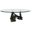 Sea Creatures Coffee Table in Bronze & Glass