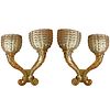 Pair of 1940s Murano Glass Sconces by Archimede Seguso