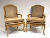 Pair of Century Furniture Louis XV Style Fauteuils