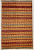 Pakistani Persian Gabbeh Carpet 4' x 6'
