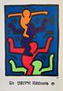 Stacked Figures, Offset Lithograph, Keith Haring