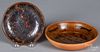 Stahl redware plate and shallow bowl