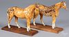 Pair of painted cast iron horses