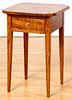 Federal tiger maple and cherry one-drawer stand