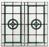 Two leaded glass panels