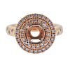 18K Rose Gold Diamond Ring Mounting