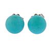 Tiffany &amp; Co Silver Turquoise Stud Earrings