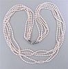 Lagos Silver 14K Gold Multi Strand Pearl Necklace