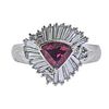 Platinum Diamond Ruby Cocktail Ring