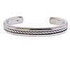 David Yurman Silver Cable Cuff Bracelet
