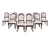 A Set of Ten Louis XV Provincial Oak Dining Chairs