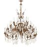 A French Gilt Bronze and Baccarat Glass Sixty-Light Chandelier