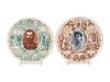 Two Russian Portrait Plates Depicting Nicholas II and Alexandra Feodorovna