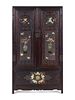 A Chinese Export Hardstone Inlaid Cabinet