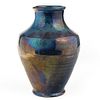 Large Pewabic Pottery Vase with Iridescent Glaze
