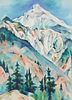 Gene Kloss Mountainous Landscape Watercolor