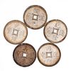 Grp: 5 Chinese Archaic Form Silver Coins