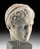 Roman Marble Head of a Youthful Male - Art Loss