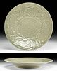 19th C. Chinese Celadon Glazed Plate - Art Loss Cleared