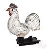 Large cast iron rooster windmill weight, ca. 1900