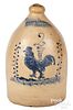 NY stoneware jug, J.C. Waelde North Bay rooster