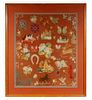 19TH C. AMERICAN PICTORIAL NEEDLEPOINT, FRAMED