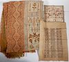 (3) TEXTILES, INCL. OTTOMAN EMBROIDERED COVERLET