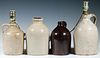 COLLECTION OF (4) STONEWARE JUG