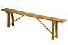 OCHRE PAINTED FOLDING COUNTRY BENCH