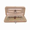 Faberge Ruby & Diamond Brooch