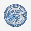 A large Chinese porcelain blue and white charger 18th/early 19th century