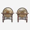 A pair of terrestrial and celestial tabletop globes Josiah Loring (1775-c. 1840), Boston, MA, circa 1833