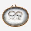 Mrs. Moses B. Russell (Clarissa Peters, 1809-1854) Portrait Miniature of a Girl and Boy