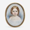 John Carlin (1813-1891) Portrait Miniature of a Young Girl