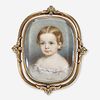 John Carlin (1813-1891) Portrait Miniature of a Little Girl