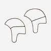 Two steel football helmet manufacturing patterns M. Denkert & Company, Johnstown, New York (1909-1973)