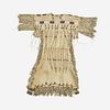 A Southern Plains beaded hide dress with tinklers 20th century