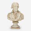A small marble bust of General George Washington (1732-1799) 19th century