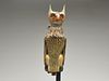 Large and important working owl decoy, Charles Perdew, Henry, Illinois, 2nd half 20th century.