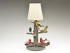 A bird tree lamp, John Hyatt, Pekin, Illinois, 2nd half 20th century.